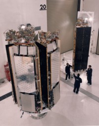 die ersten 5 Iridium Satelliten auf der VAFB