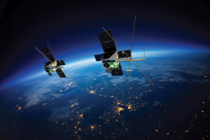 Rendering der beiden RAAF M2 CubeSats im Orbit