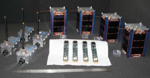 vier „Perseus“ CubeSats des LANL