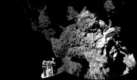 die CIVA Kamera des Kometenlanders „Philae“ lieferte am 13.11.2014 dieses Bild