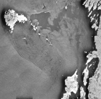 Radarbild des Ladogasees aufgenommen durch Almaz 1 am 26.06.1991