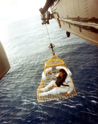 Bergung der erschöpften Apollo Astronauten