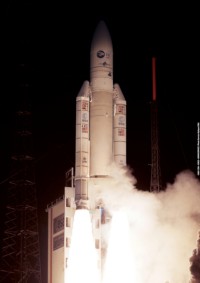Start der Ariane 5 mit Artemis und BSat 2b