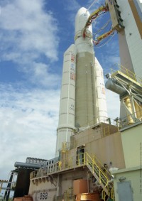 die erste Ariane-5ECA auf dem Startkomplex