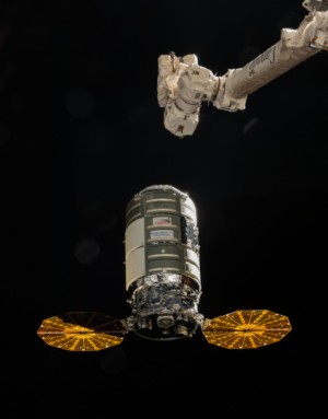 Cygnus NG-14E SS „Kalpana Chawla“ auf Halteposition