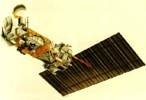 Schnittzeichnung eines DMSP Block 5D-3 Satelliten