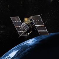 künstlerische Darstellung eines GPS Block-IIA Satelliten