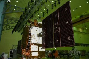 GSat 7A bei Tests der Solarzellenanlage