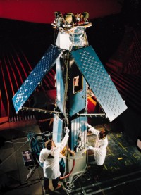 Iridium Satellit im Test bei Lockheed Martin