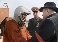 Verabschiedung von Juri Gagarin durch Sergej Koroljow