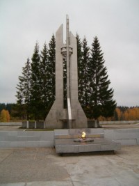 das Denkmal für die Opfer der Katastrophen auf dem Kosmodrom Plesetsk