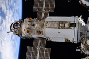 „Nauka“ nach dem Docking mit der ISS