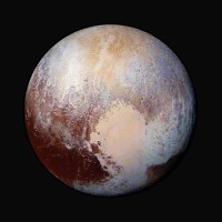 Pluto Kompositaufnahme vom 13.07.2015 aus 450.000 km Entfernung