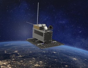 Rendering von NorSat 3 im Orbit