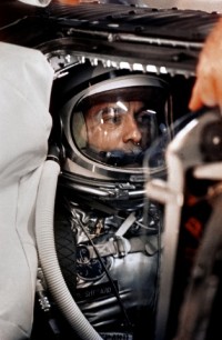 Alan Shepard vor dem Start in seiner „Freedom 7“ Kapsel