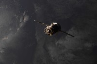 Sojus MS-12 im Anflug auf die ISS