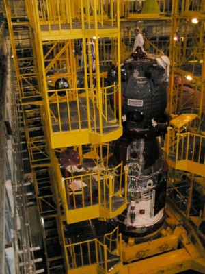 Vorbereitung von Sojus TM-31 auf den Start