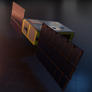 Rendering des SPARC 1 Satelliten