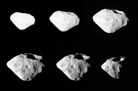 Bildmosaik aus OSIRIS Aufnahmen des Asteroiden Steins