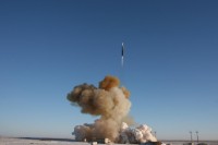 Start der Strela Rakete mit dem zweiten Kondor-E Satelliten