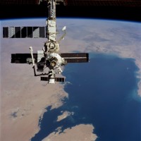 die ISS gesehen von der abfliegenden „Atlantis“