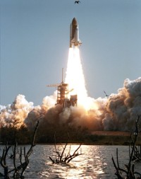 Start der STS 41-C Mission