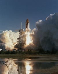 Start der IML-1 (STS-42) Mission