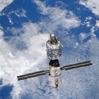 Blick zurück auf die ISS