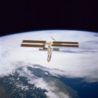 Blick zurück auf die ISS am 16.02.2001
