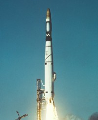 Start eines CORONA Geheimsatelliten am 07.01.1963