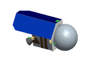 Computergrafik des TP-1A Satelliten