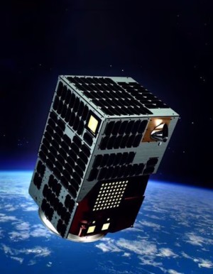 computergeneriertes Bild von TSAT 1A im Orbit