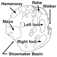 Karte mit geologischen Strukturen auf Wild 2